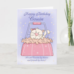 Carte d'anniversaire Cousin - jolie marionnette ma