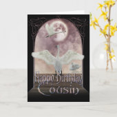 Carte d'anniversaire Cousin - Swans (Fleur jaune)