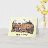 Carte d'anniversaire - Covent Garden, Londres (Fleur jaune)