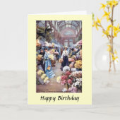 Carte d'anniversaire - Covent Garden, Londres (Fleur jaune)