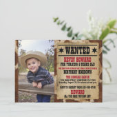 Carte d'anniversaire Cowboy Wild West Affiche de r (Debout devant)