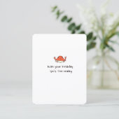 Carte d'anniversaire Crabe Mignon (Debout devant)