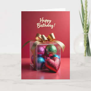 Carte d'anniversaire cramoisie