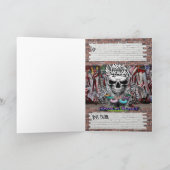 Carte d'anniversaire crâne graffiti (Intérieur)