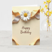 Carte d'anniversaire Cream Daisy (Fleur jaune)