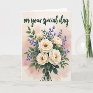 Carte d'anniversaire Creamy Bloom