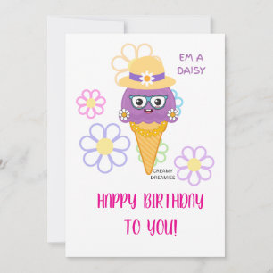 Carte d'anniversaire Creamy Dreamies fille EM A DA