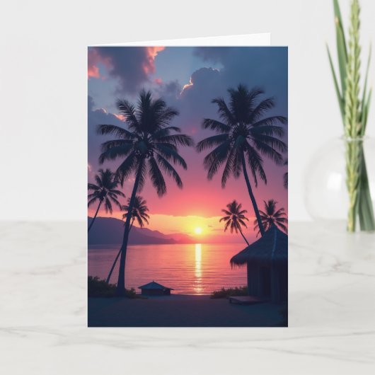 Carte d'anniversaire Crépuscule (Devant)