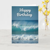 Carte d'anniversaire Cresting Wave (Fleur jaune)