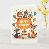 Carte d'anniversaire Cub Celebration (Fleur jaune)