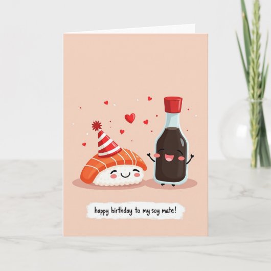 Carte d'anniversaire culinaire douce (Devant)