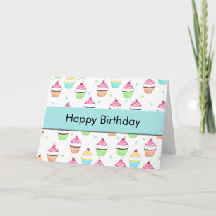 Carte d'anniversaire Cupcake