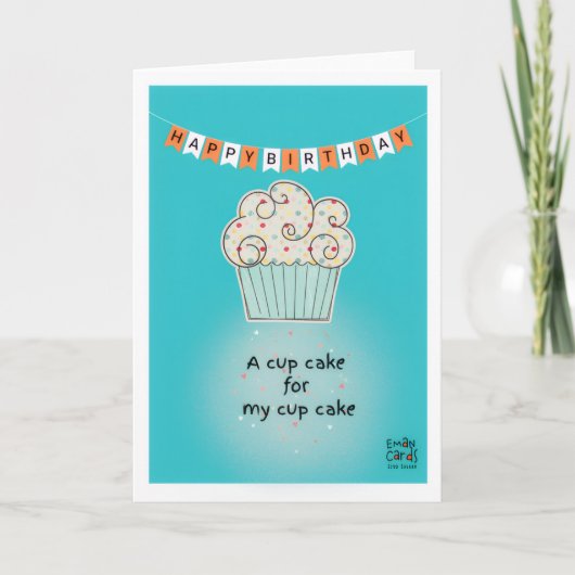 Carte d'anniversaire Cupcake (Devant)