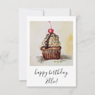 Carte d'anniversaire Cupcake