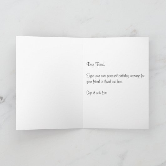 Carte d'anniversaire customisée (Intérieur)