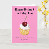 Carte d'anniversaire customisée (Fleur jaune)