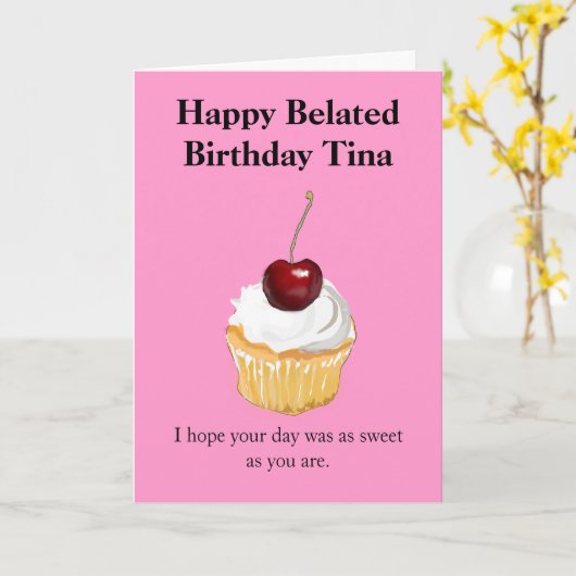 Carte d'anniversaire customisée (Fleur jaune)