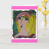 Carte d'anniversaire - customisée (Fleur jaune)