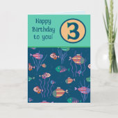 Carte d'anniversaire Customisée Fish Cute Inspiriv (Devant)