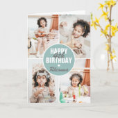 Carte d'anniversaire Cute 4 Photo N'importe quel â (Fleur jaune)