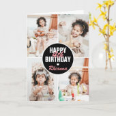 Carte d'anniversaire Cute 4 Photo Quel que soit l' (Fleur jaune)