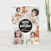 Carte d'anniversaire Cute 4 Photo Quel que soit l'