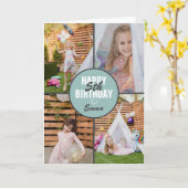 Carte d'anniversaire Cute 4 Photo Quel que soit l' (Fleur jaune)