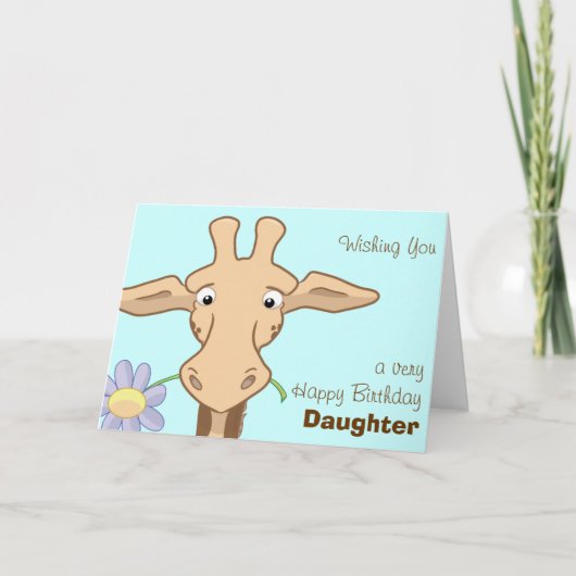 Carte d'anniversaire Cute Giraffe (Devant)