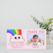 Carte d'anniversaire Cute Kawaii Rainbow Cloud Mer (Debout devant)