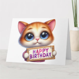 Carte d'anniversaire Cute Kitten