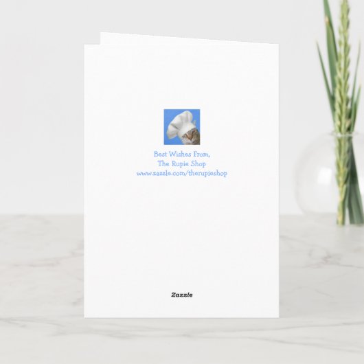 Carte D'Anniversaire Cute Kitty Et Bow (Dos)