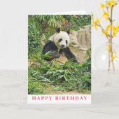 Carte d'anniversaire Cute panda (Fleur jaune)