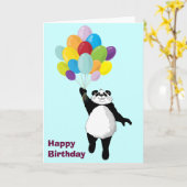 Carte d'anniversaire Cute Panda (Fleur jaune)