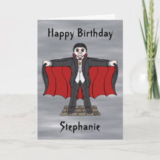 Carte d'anniversaire Cute Vampire/Dracula