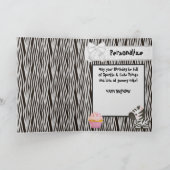 Carte d'anniversaire Cute Zebra & Cupcake (intérie (Intérieur)