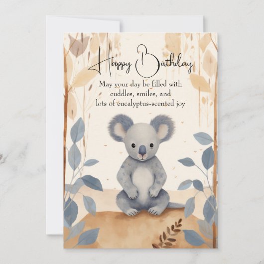 Carte d'anniversaire Cutest Koala (Devant)