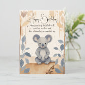 Carte d'anniversaire Cutest Koala (Debout devant)