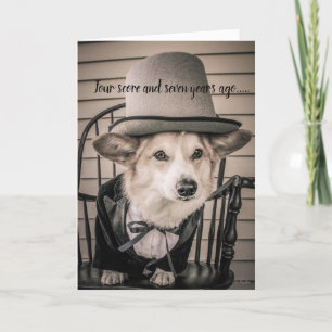 Carte d'anniversaire d'Abe Lincoln de corgi