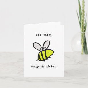 Carte d'anniversaire d'abeille