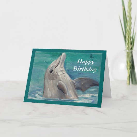 Carte d'anniversaire d'aceo de dauphin (Devant)