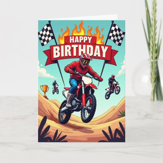 Carte d'anniversaire d'action (Devant)