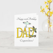 Carte d'anniversaire DAD Spitfires (Fleur jaune)