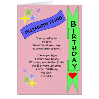 Carte d'anniversaire d'adolescents