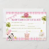 Carte d'anniversaire d'adoption des animaux de fer (Devant)