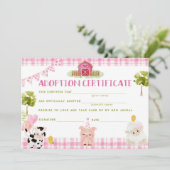 Carte d'anniversaire d'adoption des animaux de fer (Debout devant)