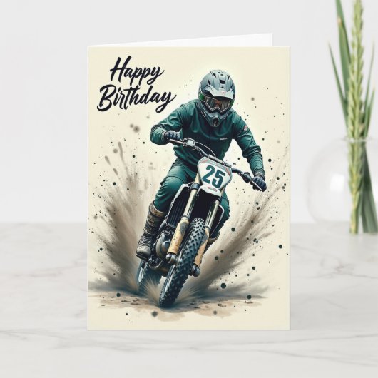 Carte d'anniversaire d'adrénaline tout-terrain (Devant)