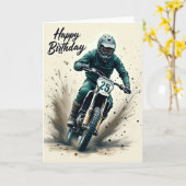 Carte d'anniversaire d'adrénaline tout-terrain (Fleur jaune)