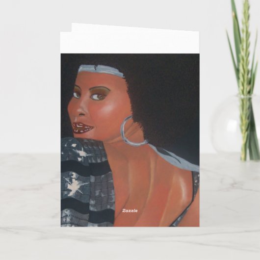 Carte d'anniversaire d'Afro-américain semblant (Dos)