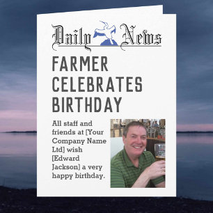 Carte d'anniversaire d'agriculteur à Personnaliser