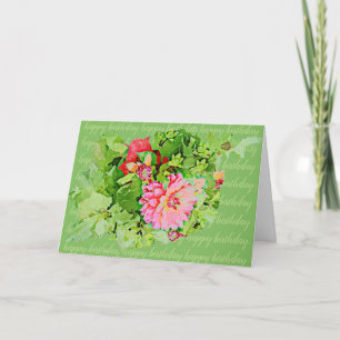 Carte d'anniversaire Dahlia